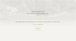 Desktop Screenshot of lajotavineyardco.com